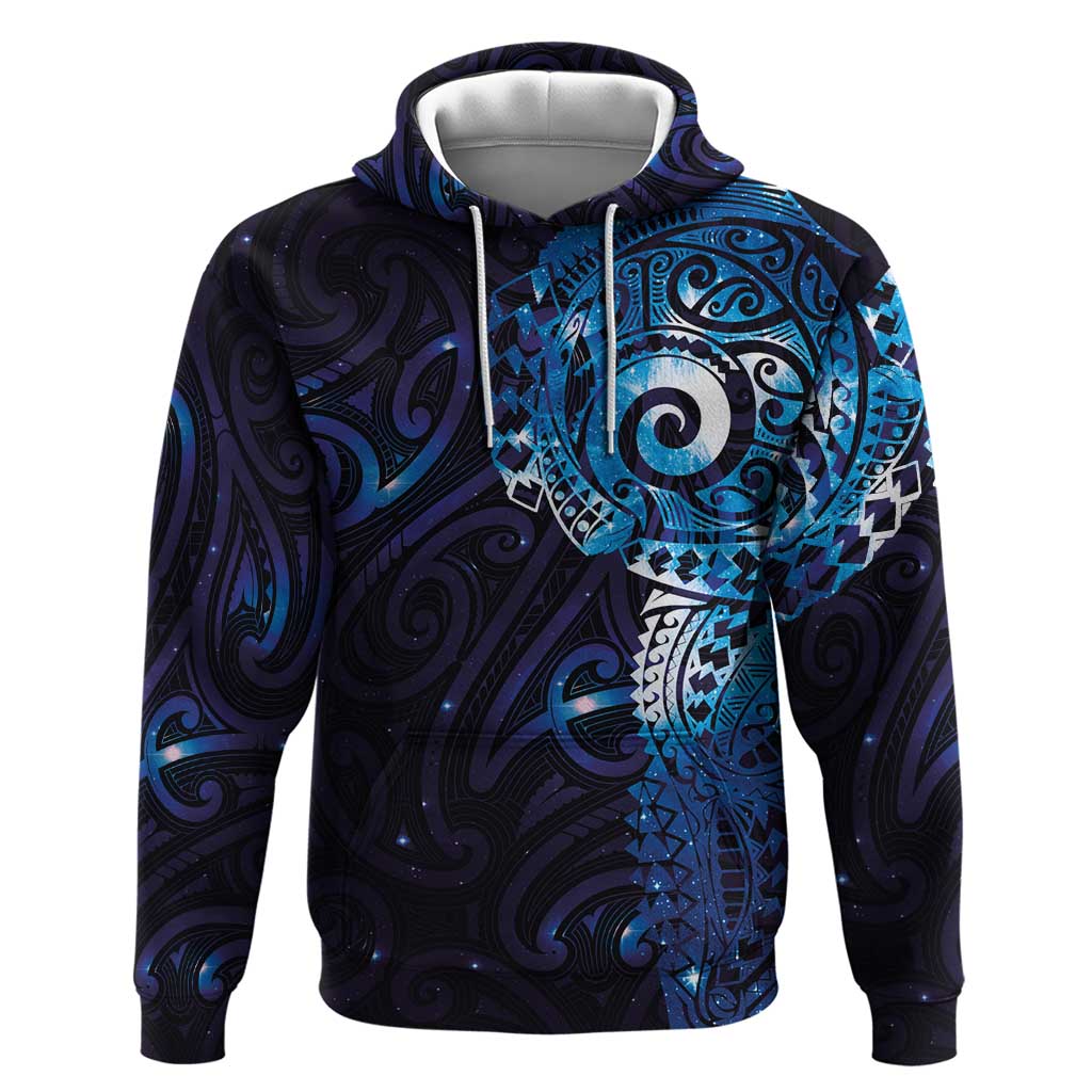 Matariki New Zealand Maori Koru Art Tattoo Zip Hoodie New Year Galaxy Blue Sky Style