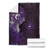 Matariki New Zealand Maori Koru Art Tattoo Blanket New Year Galaxy Purple Sky Style