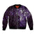 Matariki New Zealand Maori Koru Art Tattoo Bomber Jacket New Year Galaxy Purple Sky Style