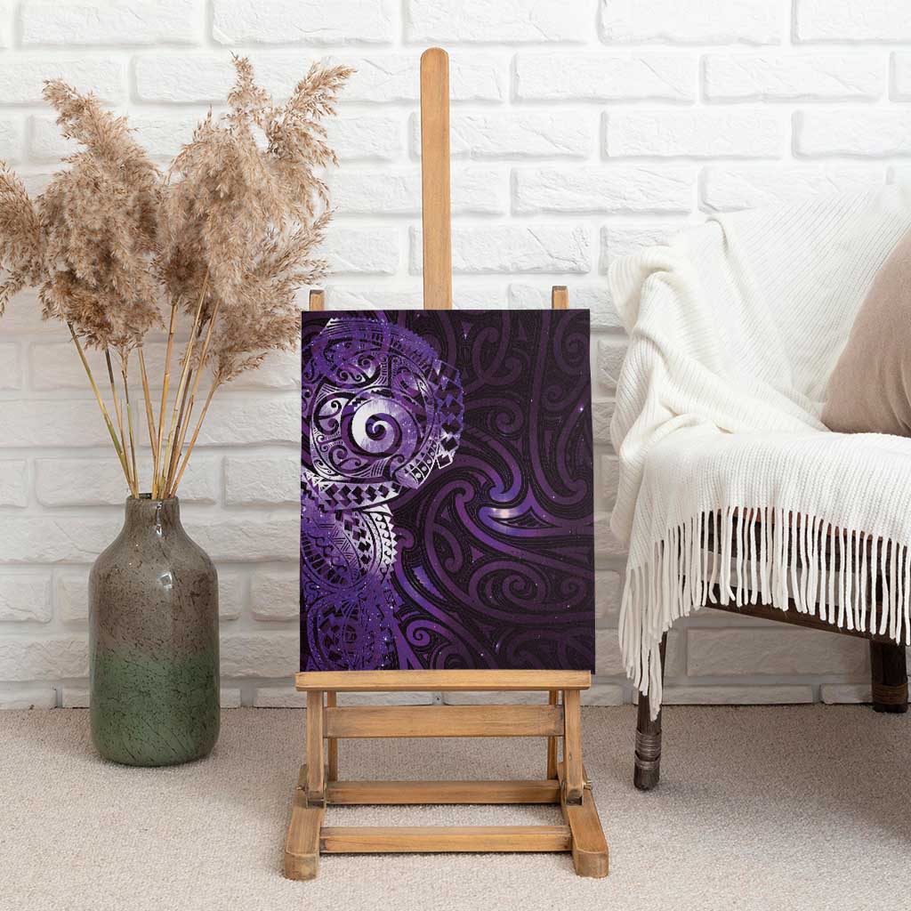Matariki New Zealand Maori Koru Art Tattoo Canvas Wall Art New Year Galaxy Purple Sky Style