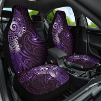 Matariki New Zealand Maori Koru Art Tattoo Car Seat Cover New Year Galaxy Purple Sky Style