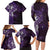 Matariki New Zealand Maori Koru Art Tattoo Family Matching Long Sleeve Bodycon Dress and Hawaiian Shirt New Year Galaxy Purple Sky Style