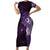 Matariki New Zealand Maori Koru Art Tattoo Family Matching Short Sleeve Bodycon Dress and Hawaiian Shirt New Year Galaxy Purple Sky Style