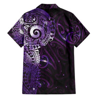 Matariki New Zealand Maori Koru Art Tattoo Family Matching Tank Maxi Dress and Hawaiian Shirt New Year Galaxy Purple Sky Style