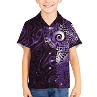 Matariki New Zealand Maori Koru Art Tattoo Hawaiian Shirt New Year Galaxy Purple Sky Style LT03 - Polynesian Pride