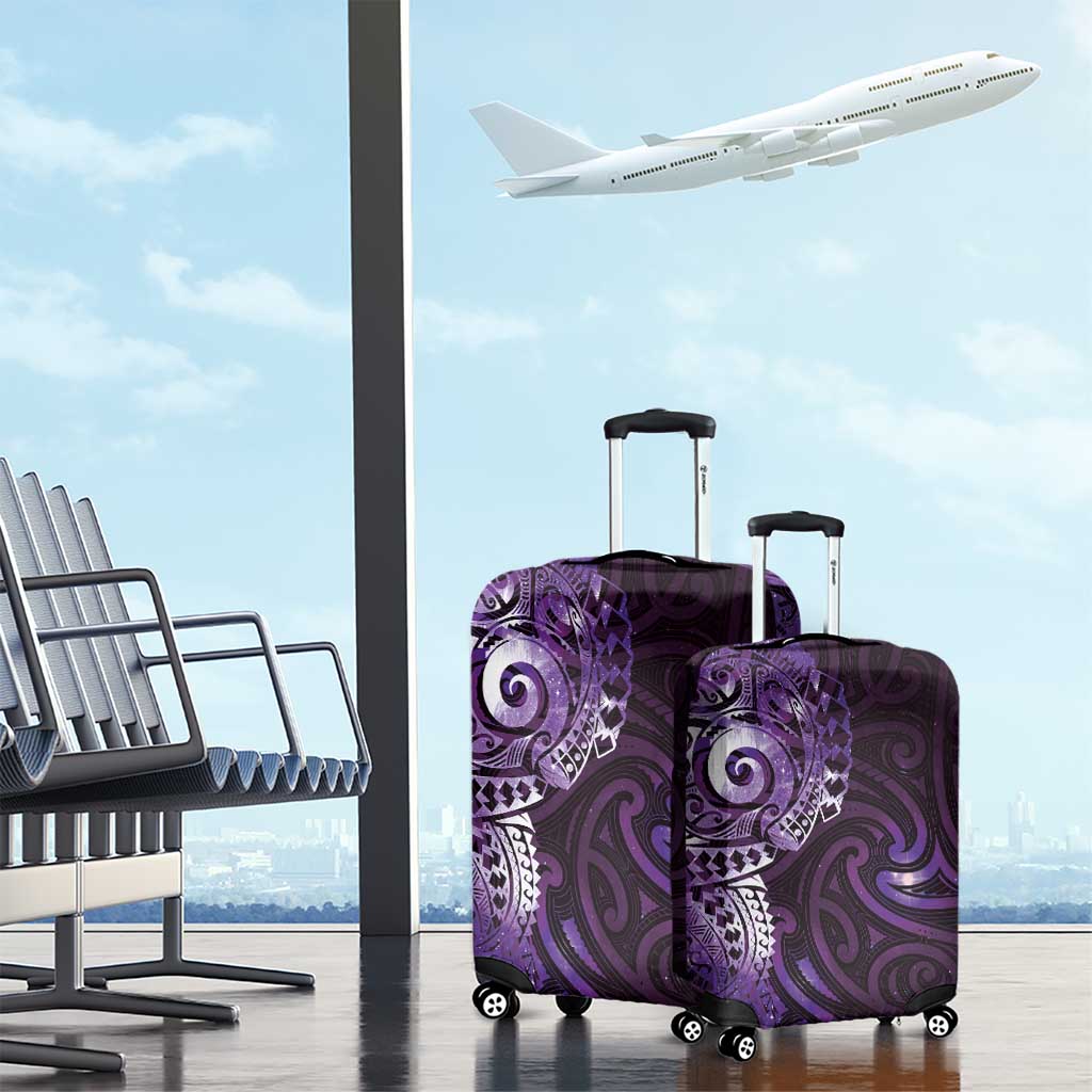 Matariki New Zealand Maori Koru Art Tattoo Luggage Cover New Year Galaxy Purple Sky Style