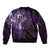 Matariki New Zealand Maori Koru Art Tattoo Sleeve Zip Bomber Jacket New Year Galaxy Purple Sky Style