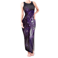 Matariki New Zealand Maori Koru Art Tattoo Tank Maxi Dress New Year Galaxy Purple Sky Style