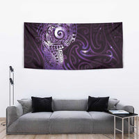 Matariki New Zealand Maori Koru Art Tattoo Tapestry New Year Galaxy Purple Sky Style