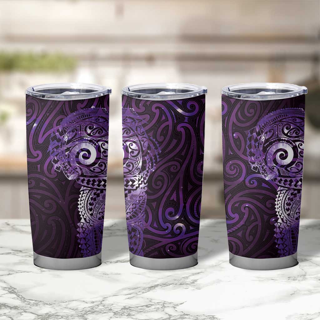 Matariki New Zealand Maori Koru Art Tattoo Tumbler Cup New Year Galaxy Purple Sky Style