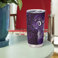 Matariki New Zealand Maori Koru Art Tattoo Tumbler Cup New Year Galaxy Purple Sky Style