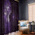 Matariki New Zealand Maori Koru Art Tattoo Window Curtain New Year Galaxy Purple Sky Style