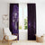 Matariki New Zealand Maori Koru Art Tattoo Window Curtain New Year Galaxy Purple Sky Style