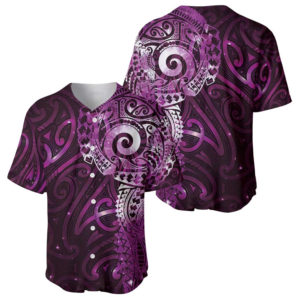 Matariki New Zealand Maori Koru Art Tattoo Baseball Jersey New Year Galaxy Pink Sky Style