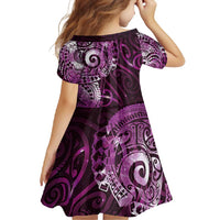 Matariki New Zealand Maori Koru Art Tattoo Family Matching Off Shoulder Maxi Dress and Hawaiian Shirt New Year Galaxy Pink Sky Style LT03 - Polynesian Pride
