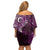 Matariki New Zealand Maori Koru Art Tattoo Family Matching Off Shoulder Short Dress and Hawaiian Shirt New Year Galaxy Pink Sky Style