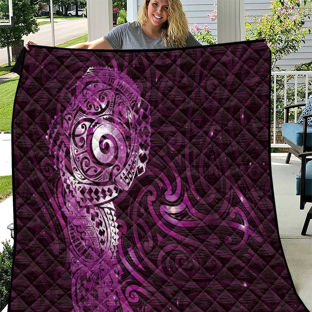 Matariki New Zealand Maori Koru Art Tattoo Quilt New Year Galaxy Pink Sky Style