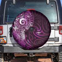 Matariki New Zealand Maori Koru Art Tattoo Spare Tire Cover New Year Galaxy Pink Sky Style