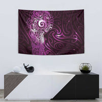 Matariki New Zealand Maori Koru Art Tattoo Tapestry New Year Galaxy Pink Sky Style