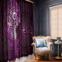 Matariki New Zealand Maori Koru Art Tattoo Window Curtain New Year Galaxy Pink Sky Style