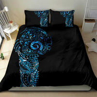 New Zealand Maori Koru Art Traditional Tattoo Bedding Set Paua Shell