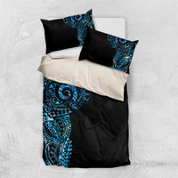 New Zealand Maori Koru Art Traditional Tattoo Bedding Set Paua Shell