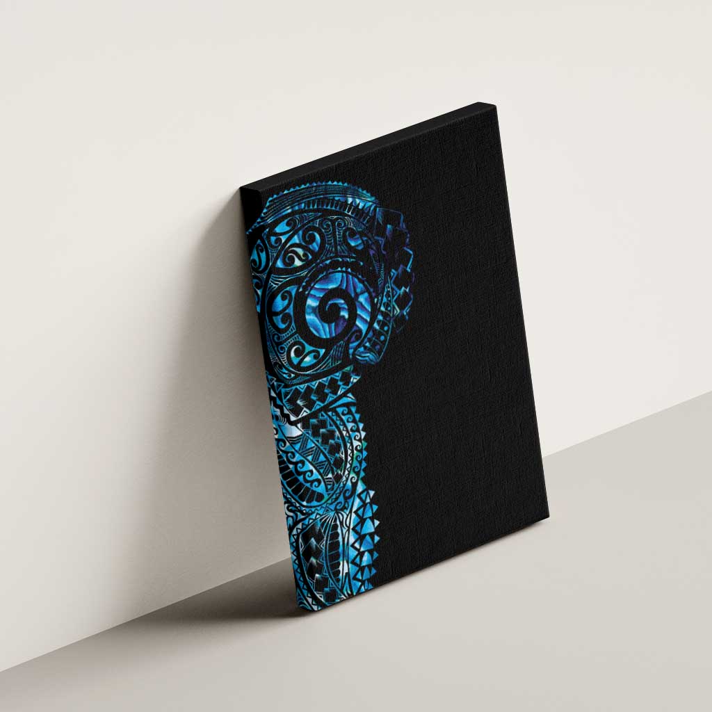 New Zealand Maori Koru Art Traditional Tattoo Canvas Wall Art Paua Shell