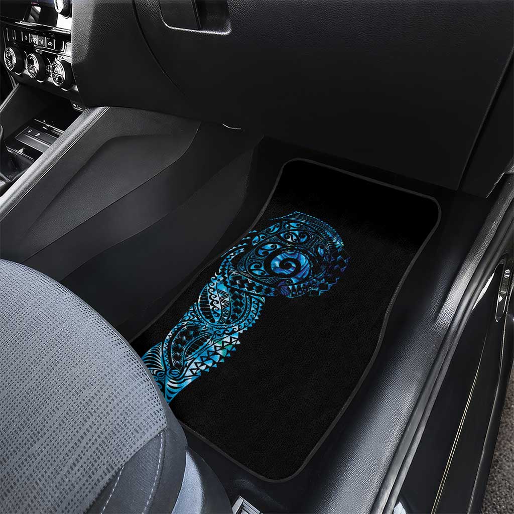 New Zealand Maori Koru Art Traditional Tattoo Car Mats Paua Shell