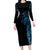 New Zealand Maori Koru Art Traditional Tattoo Family Matching Long Sleeve Bodycon Dress and Hawaiian Shirt Paua Shell