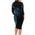 New Zealand Maori Koru Art Traditional Tattoo Family Matching Long Sleeve Bodycon Dress and Hawaiian Shirt Paua Shell