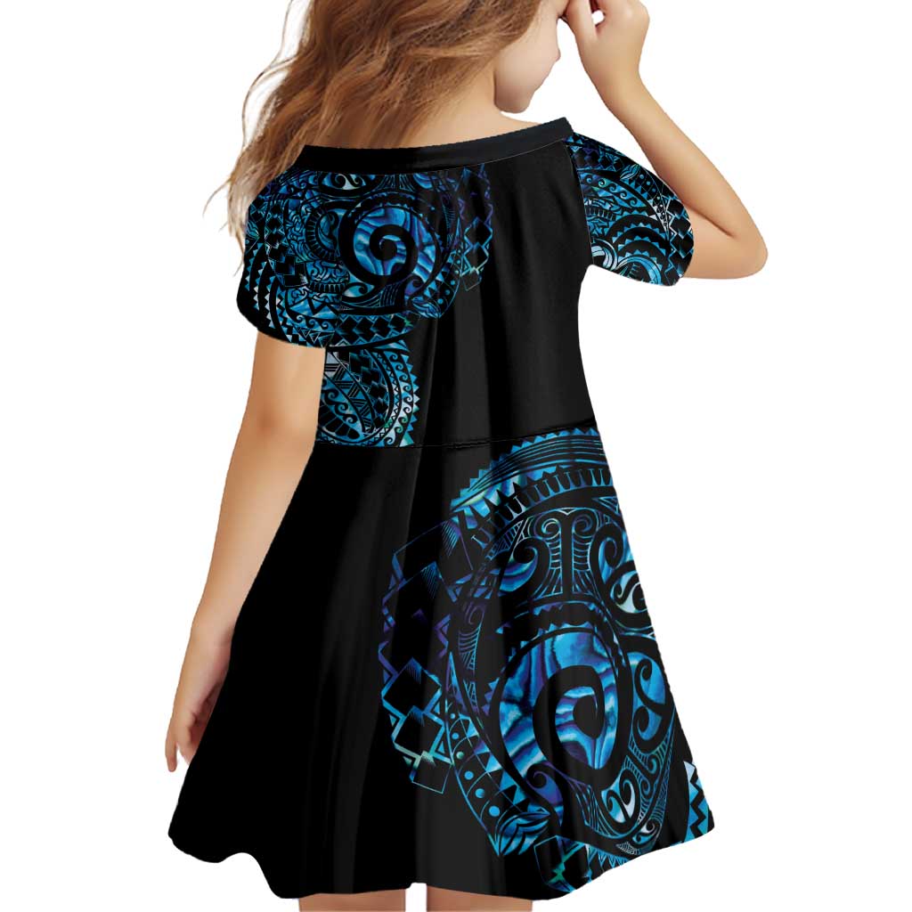 New Zealand Maori Koru Art Traditional Tattoo Family Matching Puletasi and Hawaiian Shirt Paua Shell LT03 - Polynesian Pride