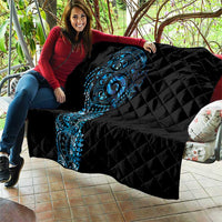 New Zealand Maori Koru Art Traditional Tattoo Quilt Paua Shell