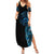 New Zealand Maori Koru Art Traditional Tattoo Summer Maxi Dress Paua Shell