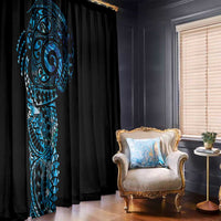 New Zealand Maori Koru Art Traditional Tattoo Window Curtain Paua Shell