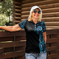 New Zealand Maori Koru Art Traditional Tattoo Women Polo Shirt Paua Shell LT03 - Polynesian Pride