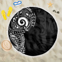 New Zealand Maori Koru Art Traditional Tattoo Beach Blanket Simple Style