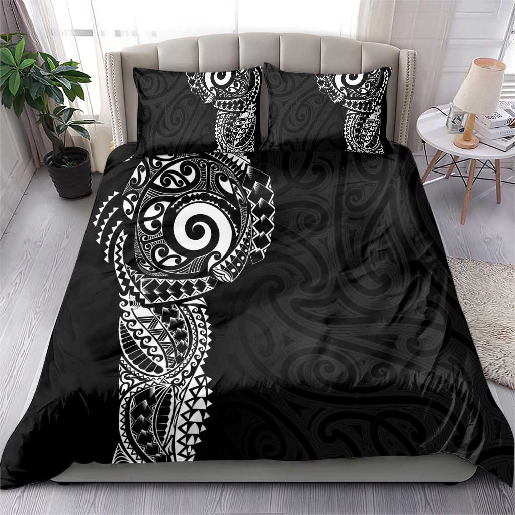 New Zealand Maori Koru Art Traditional Tattoo Bedding Set Simple Style