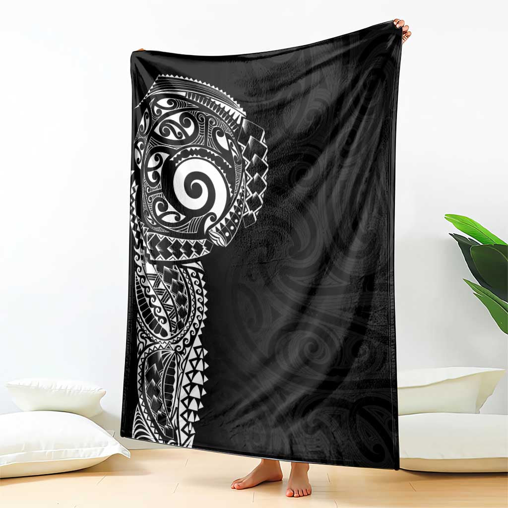 New Zealand Maori Koru Art Traditional Tattoo Blanket Simple Style