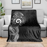 New Zealand Maori Koru Art Traditional Tattoo Blanket Simple Style