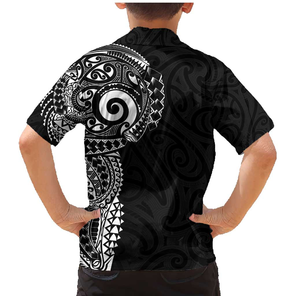 New Zealand Maori Koru Art Traditional Tattoo Family Matching Mermaid Dress and Hawaiian Shirt Simple Style