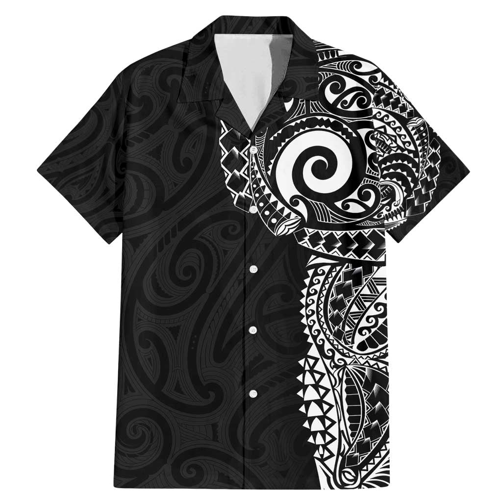 New Zealand Maori Koru Art Traditional Tattoo Family Matching Mermaid Dress and Hawaiian Shirt Simple Style