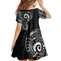 New Zealand Maori Koru Art Traditional Tattoo Family Matching Off Shoulder Maxi Dress and Hawaiian Shirt Simple Style