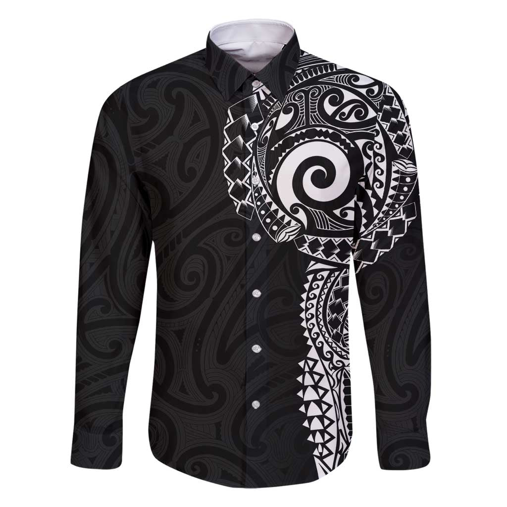 New Zealand Maori Koru Art Traditional Tattoo Family Matching Summer Maxi Dress and Hawaiian Shirt Simple Style