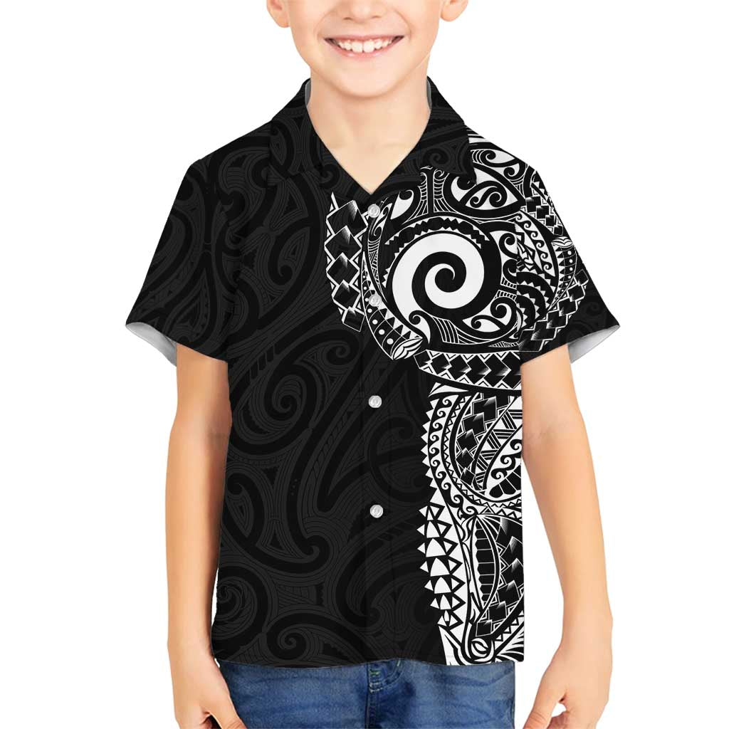 New Zealand Maori Koru Art Traditional Tattoo Family Matching Tank Maxi Dress and Hawaiian Shirt Simple Style