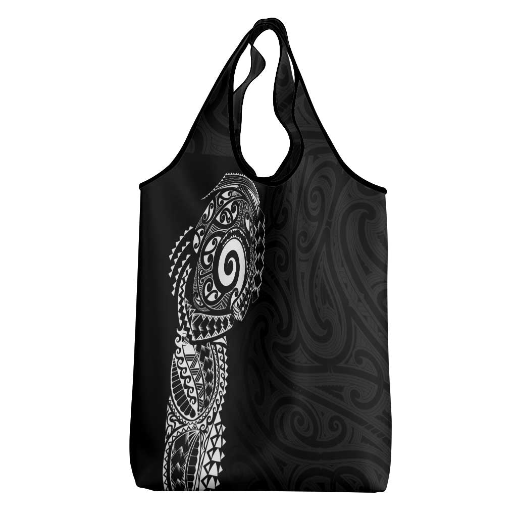 New Zealand Maori Koru Art Traditional Tattoo Grocery Bag Simple Style