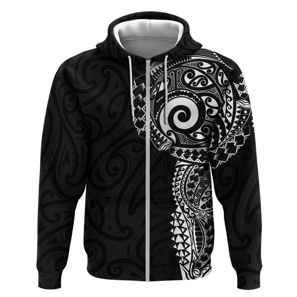 New Zealand Maori Koru Art Traditional Tattoo Hoodie Simple Style