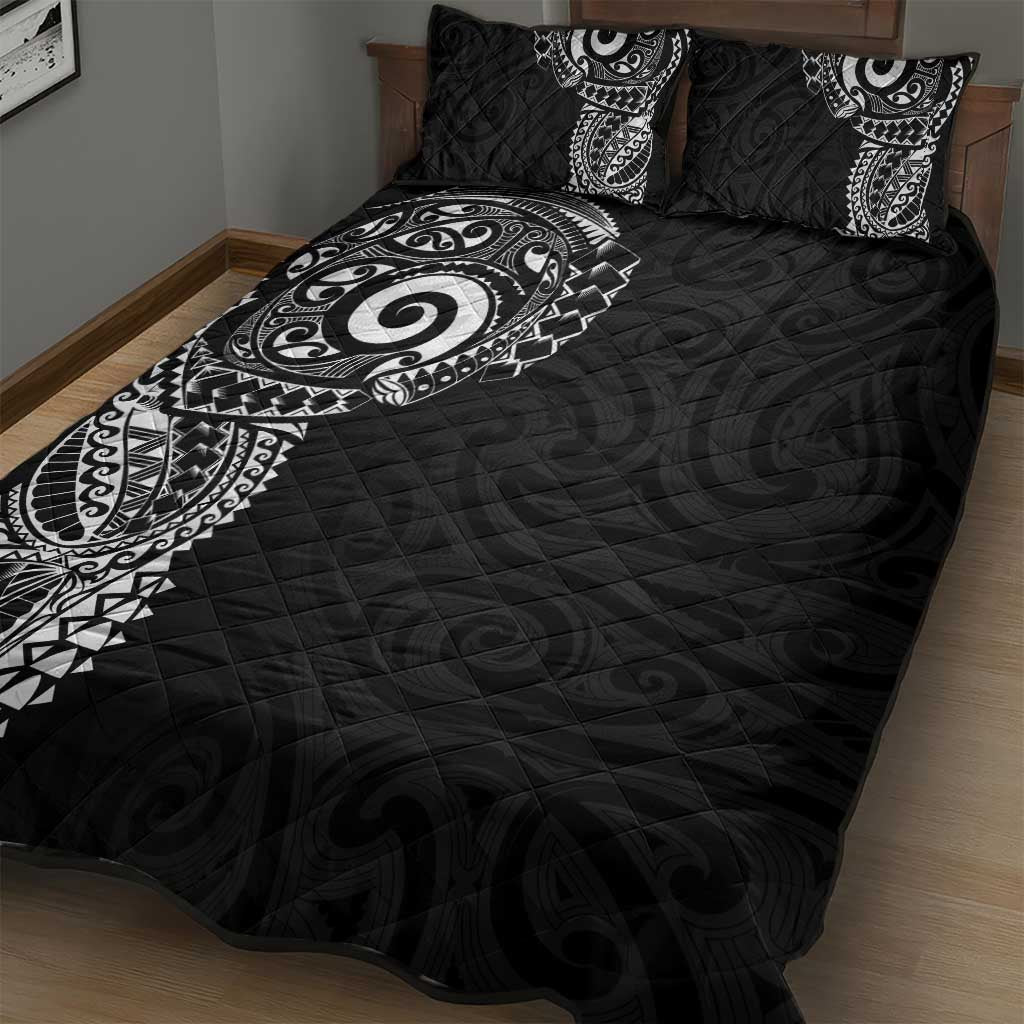 New Zealand Maori Koru Art Traditional Tattoo Quilt Bed Set Simple Style