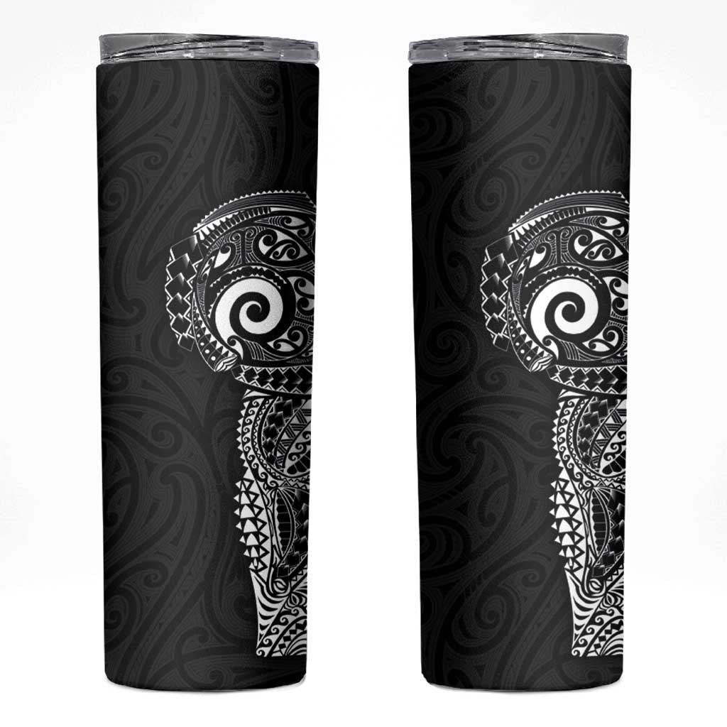 New Zealand Maori Koru Art Traditional Tattoo Skinny Tumbler Simple Style