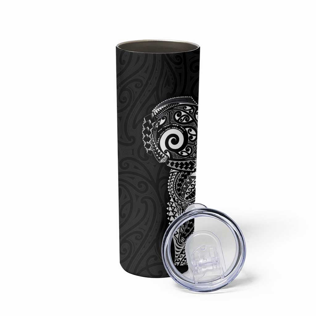 New Zealand Maori Koru Art Traditional Tattoo Skinny Tumbler Simple Style