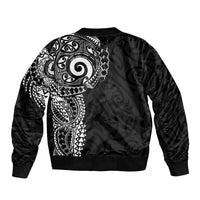 New Zealand Maori Koru Art Traditional Tattoo Sleeve Zip Bomber Jacket Simple Style
